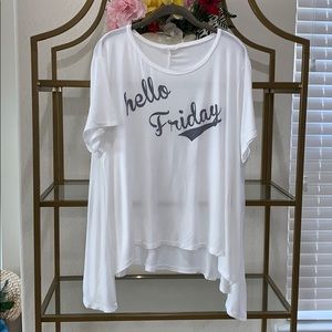 “Happy Friday” swing Tee